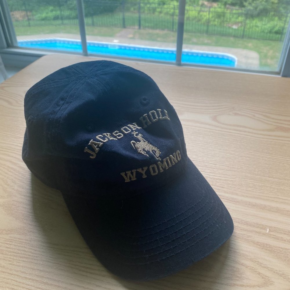 NAVY EMBROIDERED JACKSON HOLE BASEBALL HAT